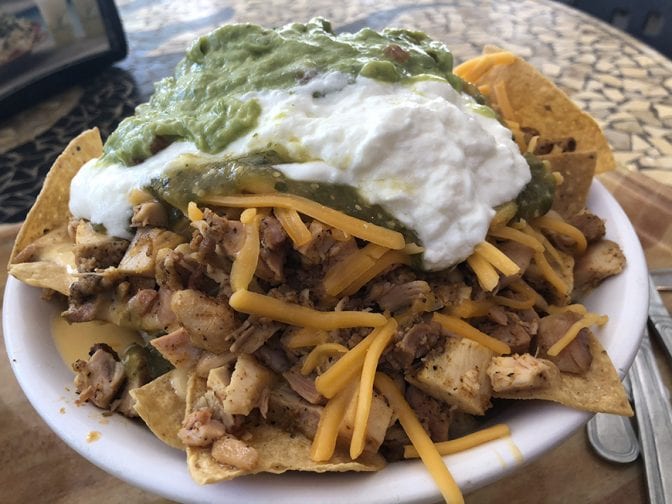 glen ivy hot springs massage - chicken nachos