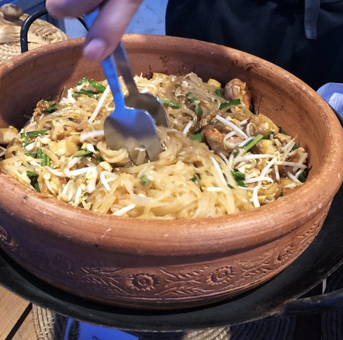 1 four seasons koh samui review - beach bbq pad thai