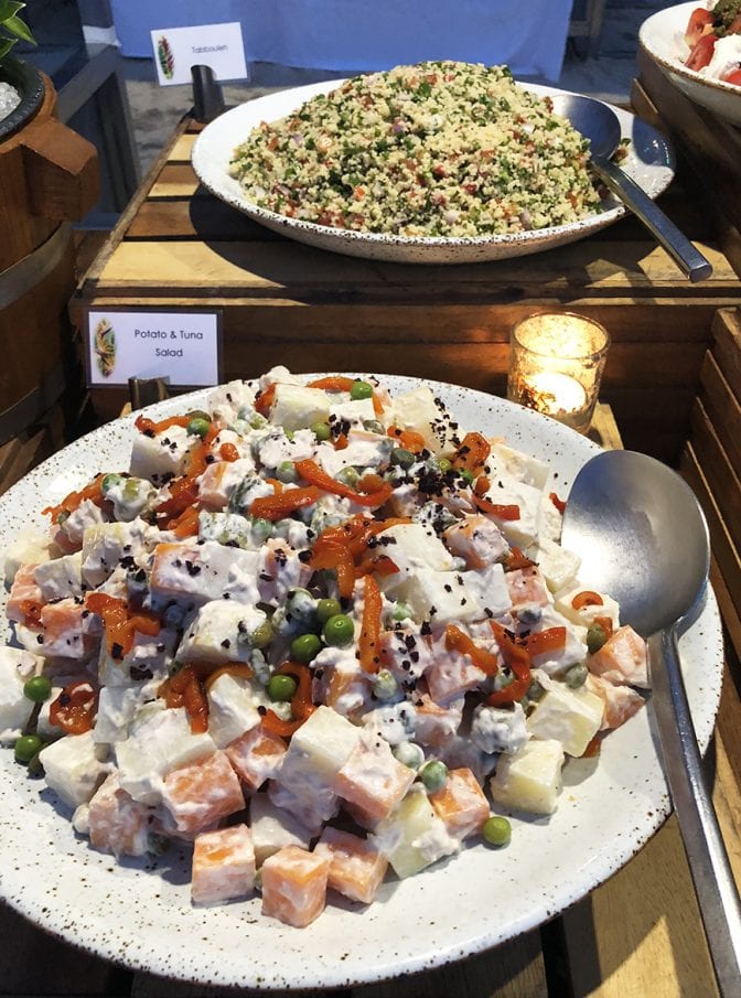 1 four seasons koh samui review - beach bbq potato salad