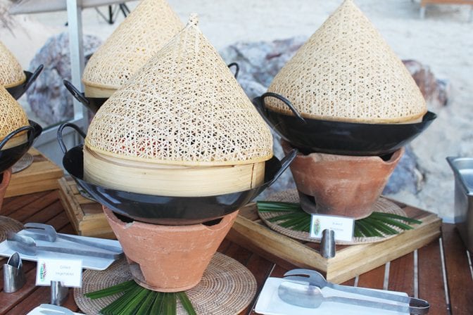 four seasons koh samui review - beach bbq veggies