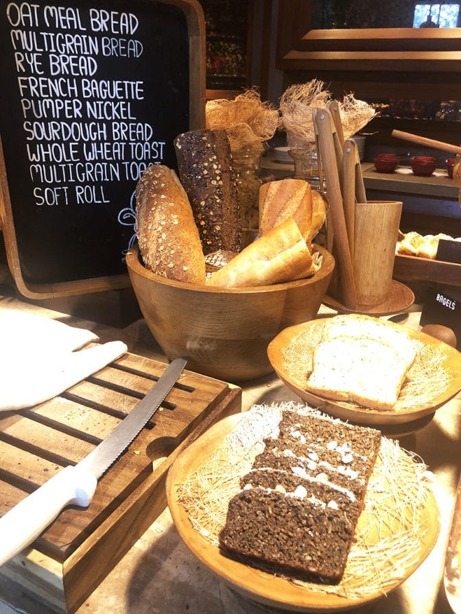 four seasons koh samui review - buffet bread