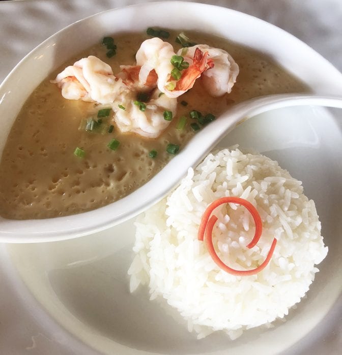four seasons koh samui review - buffet shrimp egg custard