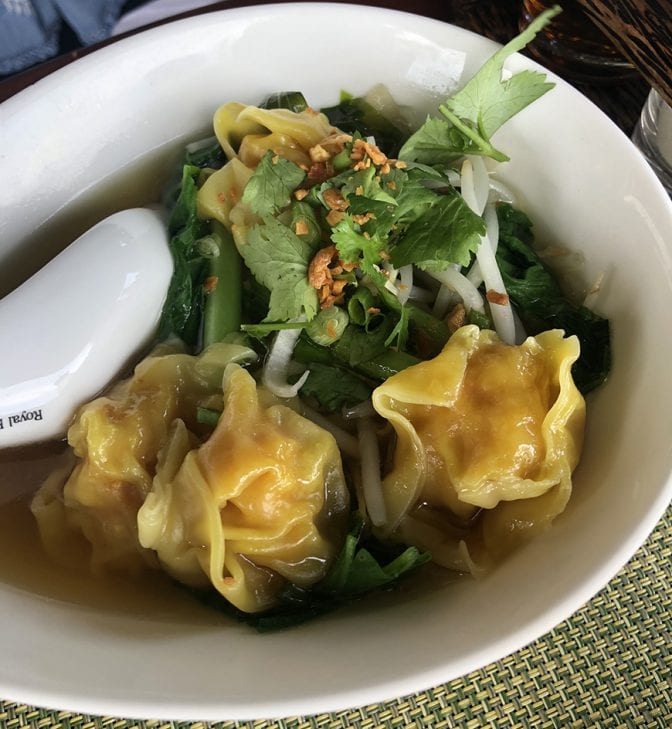 four seasons koh samui review - buffet wonton