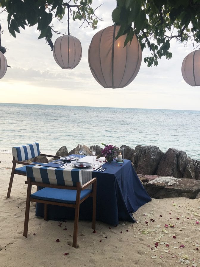 four seasons koh samui review - pla pla private table