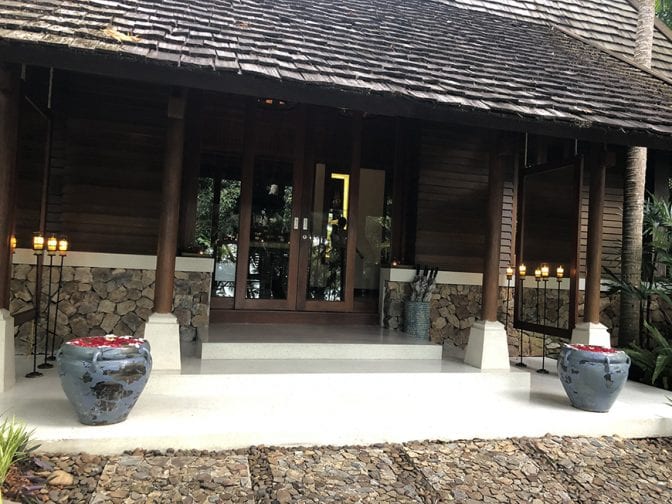 four seasons koh samui review - spa entrance